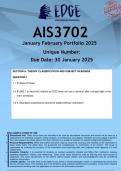 AIS3702 January February Portfolio (ANSWERS) 2025 - DISTINCTION GUARANTEED