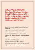     Willow IP Admin RX305/405 Exam,Brand New Exam Questions With 100% Correct Answers, All Graded A+, Latest Expert Premium Solutions Update (2025-2026) 100% Guaranteed Success.