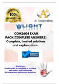  COM2604 EXAM PACK(COMPLETE ANSWERS)  Complete, trusted solutions and explanations.