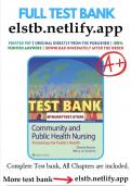 THE Test Bank for Community and Public Health Nursing Promoting the Public's Health 10th Edition Rector