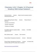 Chemistry 1412 Chapter 14 (Chemical Kinetics) With Actual Solution!!