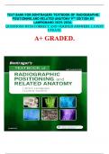 TEST BANK FOR BONTRAGERS TEXTBOOK OF RADIOGRAPHIC POSITIONING AND RELATED ANATOMY 9TH EDITION BY LAMPIGNANO 2025-2026. QUESTIONS WITH CORRECT AND VERIFIED ANSWERS. LATEST UPDATE.  A+ GRADED.