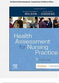 Test Bank For Health Assessment for Nursing Practice 7th Edition By Susan Fickertt Wilson Jean Foret Giddens 