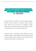  EXAM CONTRACTING OFFICER REPRESENTATIVE (COR) 101 2025-2026. ACTUAL REAL EXAM QUESTIONS WITH CORRECT AND VERIFIED ANSWERS. A+ GRADED.