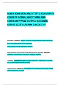 MARK 3000 MCMANUS TEST 2 EXAM WITH CORRECT ACTUAL QUESTIONS AND CORRECTLY WELL DEFINED ANSWERS LATEST 2025  ALREADY GRADED A+     