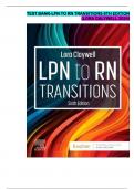 TEST BANK-LPN TO RN TRANSITIONS 6TH EDITION  (LORA CALYWELL 2024)