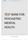 TEST BANK FOR PSYCHIATRIC MENTAL HEALTH NURSING 8TH EDITION BY VIDEBECK 2021 UPDATED ALL CHAPTERS