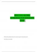 WGU C211 Global Econ Study Guide & Cohort questions with correct answers