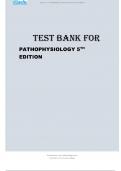 TEST BANK FOR PATHOPHYSIOLOGY 5TH EDITION.