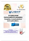 PYC4810 EXAM PACK(COMPLETE ANSWERS)  Complete, trusted solutions and explanations. 