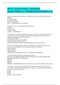 ACCT 201A Exam 2 Hoffman QUESTIONS & ANSWERS(GRADED A+)