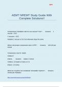 AEMT NREMT Study Guide With Complete Solutions!!