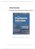 Test Bank for The Psychiatric Interview 5th Edition by Daniel J. Carlat|9781975212988| All Chapters| LATEST