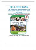 TEST BANK FOR The Human Body in Health & Disease 8th Edition Patton Chapter 1-25 | All Chapters| LATEST