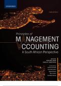 MAC3761 - Principles of Management Accounting: A South African Perspective 3ed