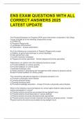 ENS EXAM QUESTIONS WITH ALL CORRECT ANSWERS 2025 LATEST UPDATE 