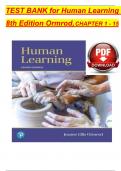 Test Bank For Human Learning 8th Edition