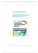 Test Bank For Foundations of Nursing 9th Edition by Kim Cooper, Kelly Gosnell |Chapter 1- 58 | All Chapters |  LATEST.