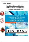 Test Bank for Foundations of Maternal-Newborn and Women's Health Nursing, 8th Edition. by Murray, Chapter 1 - 28 > Download as a Pdf File <