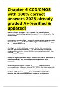 Chapter 6 CCD CMOS with 100- correct answers 2025 already graded A+(verified & updated)