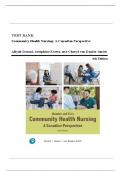 Test Bank For Community Health Nursing A Canadian Perspective 6e Aliyah Dosani, Josephine / Verified Solution.