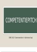 Competentiepitch PowerPoint OWE 9/10 Samenwerken in Vakmanschap! - (Bekijk ook mijn andere document voor de bijhorende tekst!) - Behaald met een 7,5!!! 