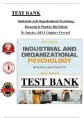 Test Bank for Industrial and Organizational Psychology 8th Edition (Spector), Chapter 1 - 14 > Download as a Pdf File <