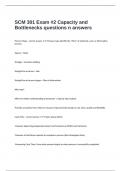 SCM 301 Exam #2 Capacity and Bottlenecks questions n answers