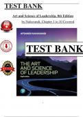 Test Bank for Art and Science of Leadership, 8th Edition by (Nahavandi) (All Chapters 1 to 10 Covered) > Pdf File