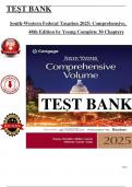 Test Bank - South-Western Federal Taxation 2025: Comprehensive 48th Edition by (Young) (All Chapters 1 to 30 Covered) > Pdf File