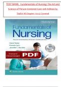 Test Bank for Fundamentals of Nursing: The Art and Science of Person-Centered Care 10th Edition by Taylor, Lynn & Bartlett All 1-47 Chapters Covered ,Latest Edition