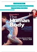 TEST BANK FOR Memmler's Structure & Function of the Human Body, Enhanced 14th Edition ISBN NO:13,978-||All Completed Chapters||A+ Guide