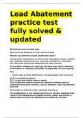 Lead Abatement practice test fully solved & updated.