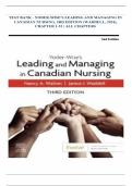 Test Bank for Yoder-Wise's Leading and Managing in Canadian Nursing, 3rd Edition by Nancy Walton and Janice Waddel isbn-9780323872843 All Chapters Latest And Verified Q & A 