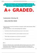 Infection Prevention and Control TESTBANK Chapter 29 Fundamentals of Nursing, 9th Edition2025-2026. Question with correct and verified answers. Latest update.  A+ GRADED.  Fundamentals of Nursing, 9th Edition MULTIPLE CHOICE
