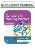 TEST BANK CONCEPTS FOR NURSING PRACTICE 3RD EDITION (UPDATED 2023) BY JEAN FORET GIDDENS