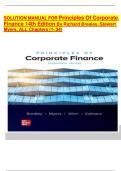 Solution Manual for Principles of Corporate Finance 14th Edition by Richard Brealey, Stewart Myers, Franklin Allen and Alex Edmans, Complete Chapter 1 - 34 | Newest Version