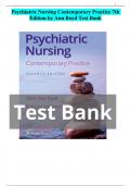 Test Bank Psychiatric Nursing: Contemporary Practice 7th Edition by Mary Ann Boyd | All Chapters (1-43) | Latest Version A+