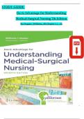 STUDY GUIDE for Davis Advantage for Understanding Medical-Surgical Nursing, 7th Edition By Linda S. Hopper, Paula D.; Williams, All Chapters 1 - 57, Complete Newest Version