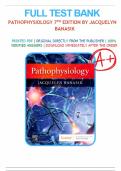 Test Bank for Pathophysiology 7th Edition by Jacquelyn L. Banasik  isbn-9780323761550 All Chapters 1-54 Latest Verified Edition Grade A+