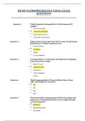 NR 507 PATHOPHYSIOLOGY FINAL EXAM QUESTIONS