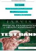 TEST BANK PHYSICAL EXAMINATION AND HEALTH ASSESSMENT, 9TH EDITION BY CAROLYN JARVIS ISBN-10; 0323809847 /ISBN-13; 978-0323809849