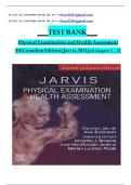 TEST BANK PHYSICAL EXAMINATION AND HEALTH ASSESSMENT, 9TH EDITION BY CAROLYN JARVIS ISBN-10; 0323809847 /ISBN-13; 978-0323809849