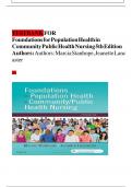 Test Bank For Foundations for Population Health in Community Public Health Nursing 5th Edition by Marcia Stanhope, Jeanette Lancaster ISBN 9780323443838 Chapter 1-32 //2025 upload A+