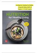 Test Bank for Nutrition For Healthy Living 6th Edition Schiff All Chapters 1-13 ||Complete A+ Guide