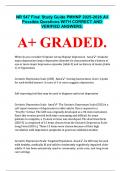 NR 547 Final Study Guide PMHNP 2025-2026.All Possible Questions WITH CORRECT AND VERIFIED ANSWERS.   A+ GRADED.