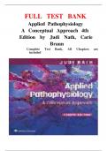 Test Bank For Applied Pathophysiology A Conceptual Approach 4th Edition Judi Nath All Chapters (1-20) | A+ ULTIMATE GUIDE 2024