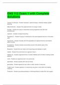  ENS 112 Exam 1 with Complete Solutions 