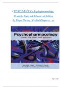 Test Bank for Psychopharmacology Drugs, The Brain and Behavior 4th Edition