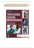 TEST BANK FOR PROFESSIONAL NURSING CONCEPTS & CHALLENGES BY BETH PERRY BLACK 10TH EDITION| ALL 16 CHAPTERS COVERED | COMPLETE GUIDE | GRADED A+